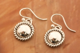 Artie Yellowhorse Sterling Silver Native American Earrings